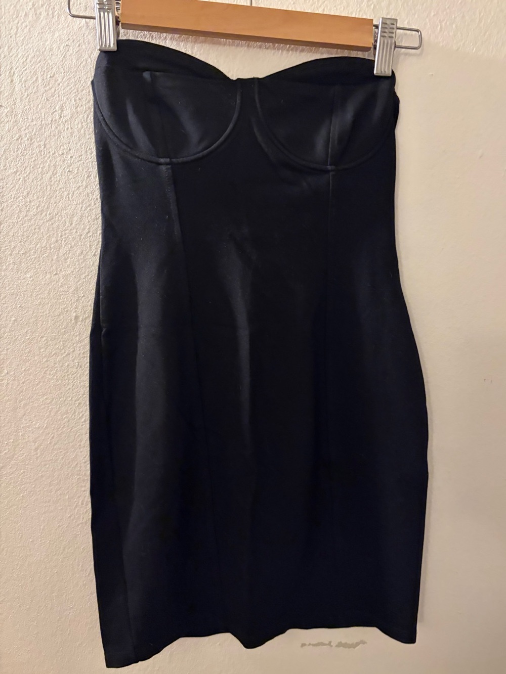 Zara Strapless Black Bustier Sheath Dress